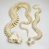 3D Printed Skeleton Snake Figurine Movable Joints Skeleton Snake Figure Articulated Animal Model Toy Home Office Bookshelf Desktop Decoration Ornament
