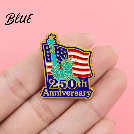Брошь ювелирная ручной работы Liberty 250-летие Памятный значок Флаг США