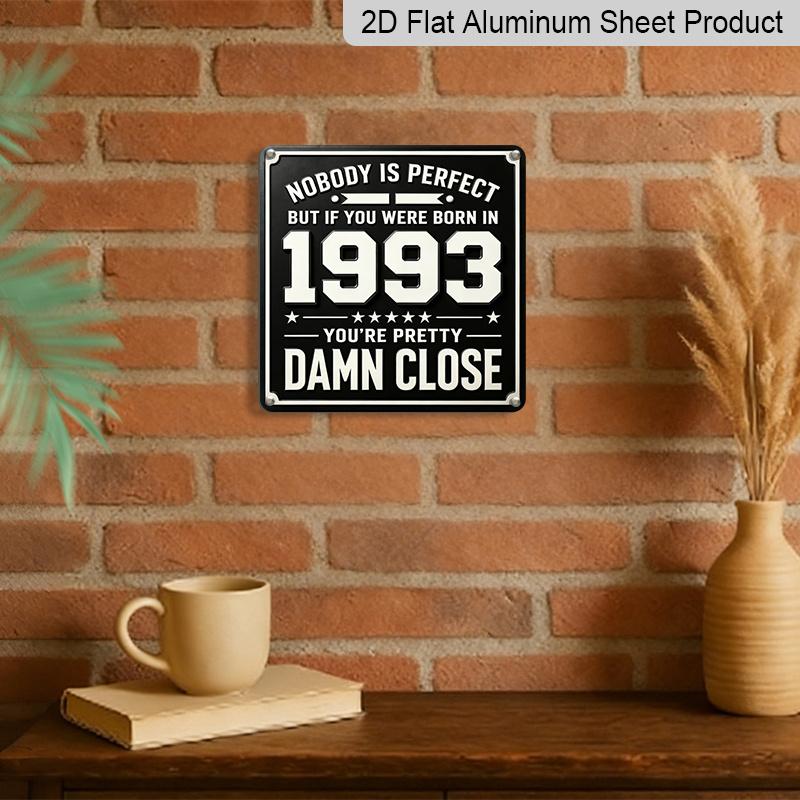 2D Flat - 1pc Vintage Metal Aluminum Sign | Retro Wall Art for Living Room, Lounge, Bedroom, Dining Room, Patio, Garden, Deck | Perfect Birthday Gift