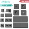 BSEED EU Large Button Wall Switches 1/2Gang 2Way 16A Wall Power Sockets Dual USB Phone Charge Port 5V Gray Home E-Series