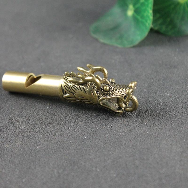 Copper Wild Boar Rhino Eagle Boa Lion Wolf Kirin Lizard Keychain Pendants Outdoor Referee Whistle Vintage Wild Survival Whistles