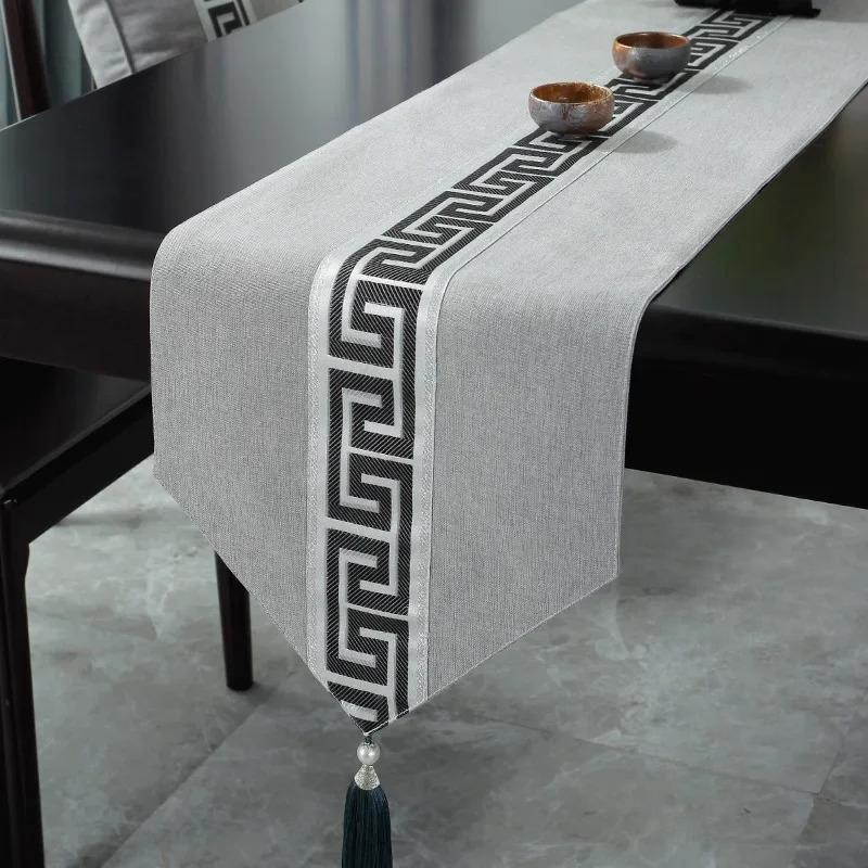 New Chinese Style Table Flag Waterproof and Oil Resistant Hot Selling Tea House Tea Towels Zen Tea Table Cloth Hotel Bed Flag