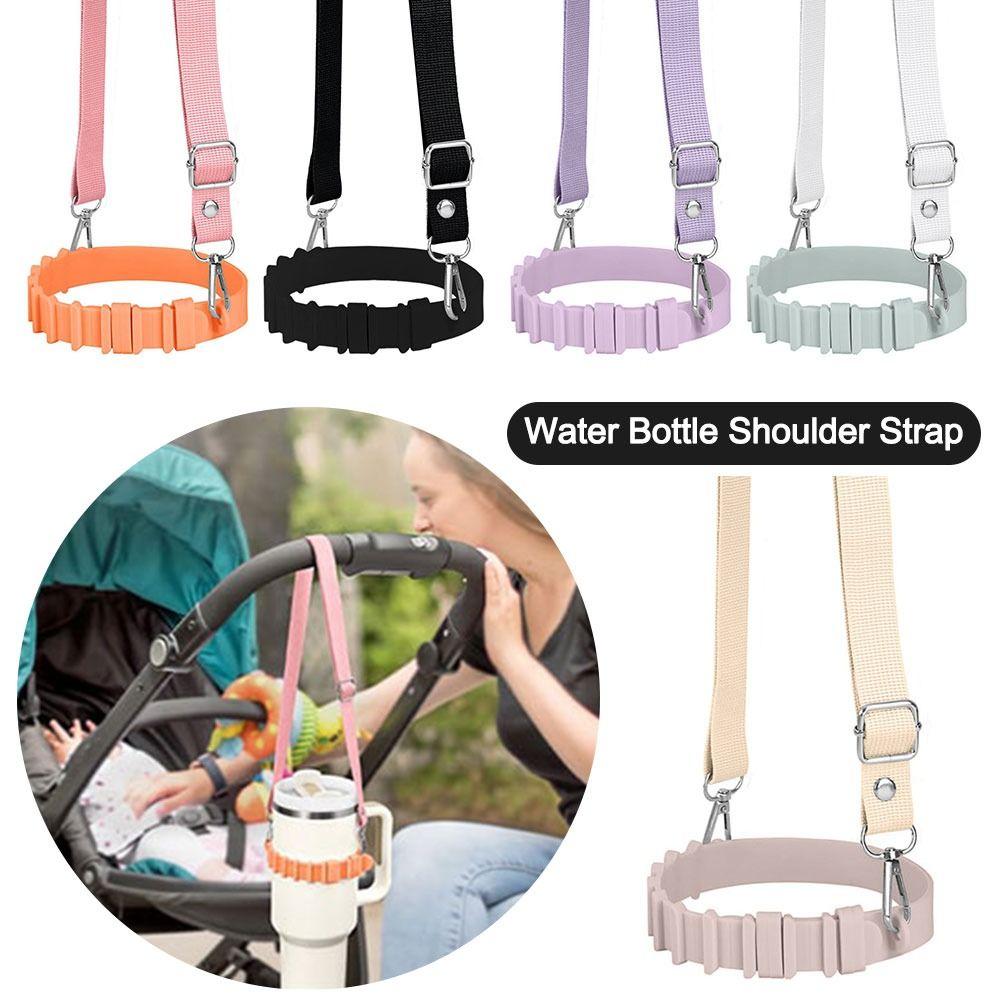 Hands-Free Water Bottle Shoulder Strap Adjustable Silicone Cup Holder Water Bottle Holder Outdoor