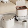 Настольное мусорное ведро Бытовое для гостиной Ведро для чайной заварки Герметичное и разделенное Мини-контейнер для хранения с большим диаметром