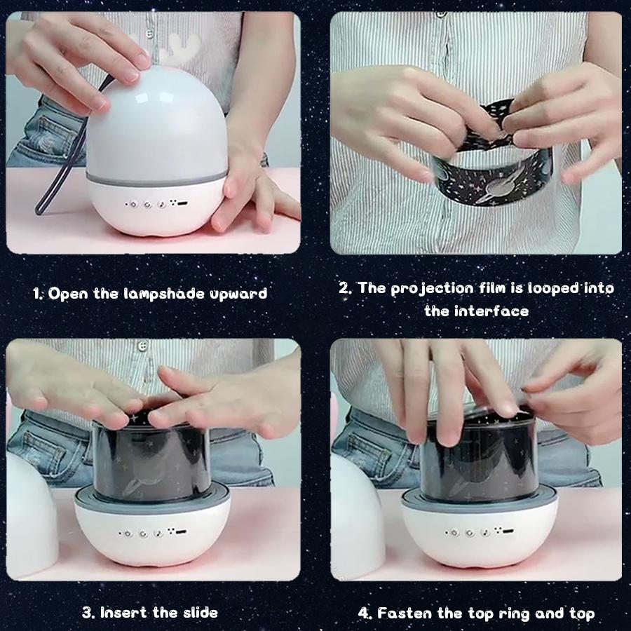 Рождественские ночные огни Bluetooth, звездное небо, светодиодная лампа для дома, проектор, декор комнаты, детский подарок на день рождения, светильник с новогодним настроением