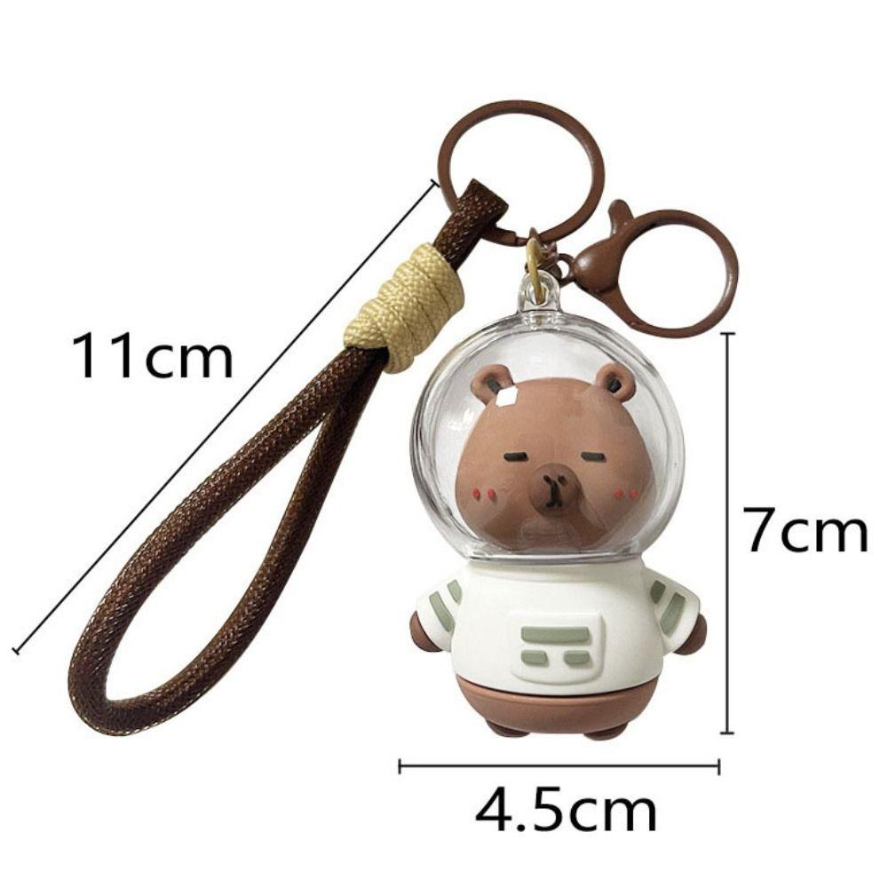Брелок с изображением астронавта Капибалы, силикагель, брелок с капибарой, сумка с животными, подвесная сумка для мальчиков