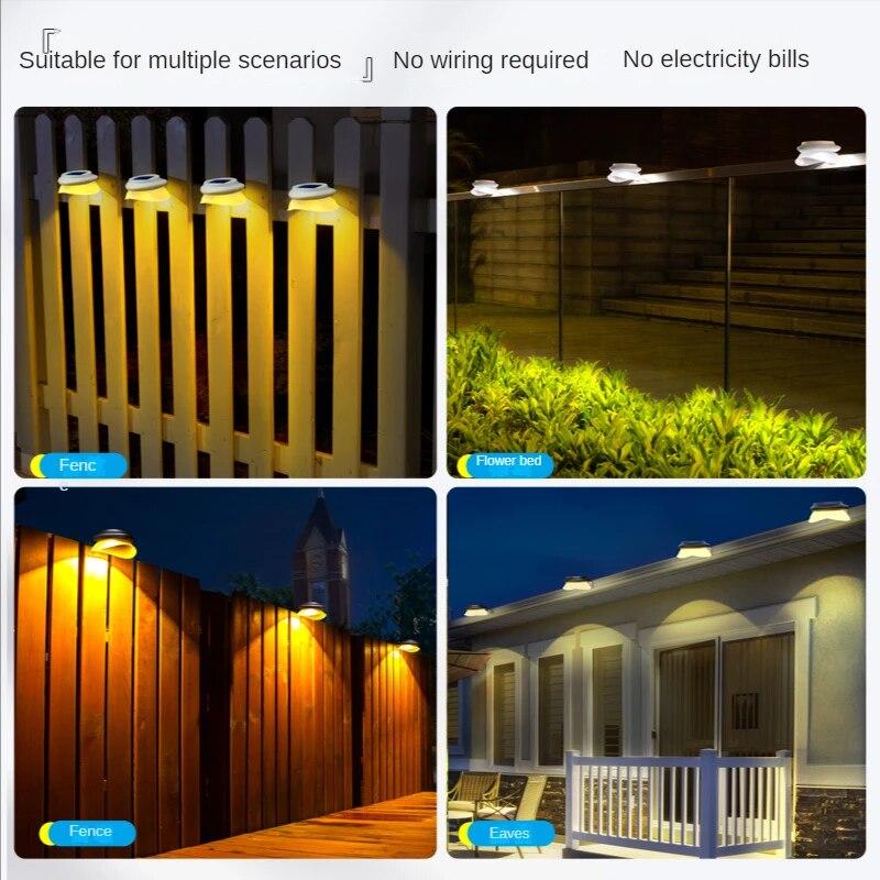Солнечный светодиодный светильник, уличный светильник для двора, дома, забора, стены, с датчиком движения, декоративный светильник для патио и сада, наружный настенный светильник