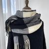Autumn And Winter New Plaid Scarf For Women, Fashionable And Versatile, Student Couple Shawl, Imitation Cashmere Tassel Scarf