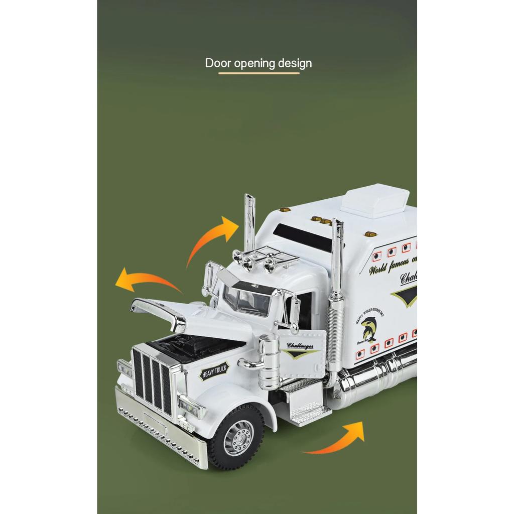 1/24 Peterbilt 389 Седельные тягачи Грузовик Сплав Американский Мускул Грузовик Модель Игрушка Литой Металл Звук и Свет Машина Игрушка для Детей Транспортное средство