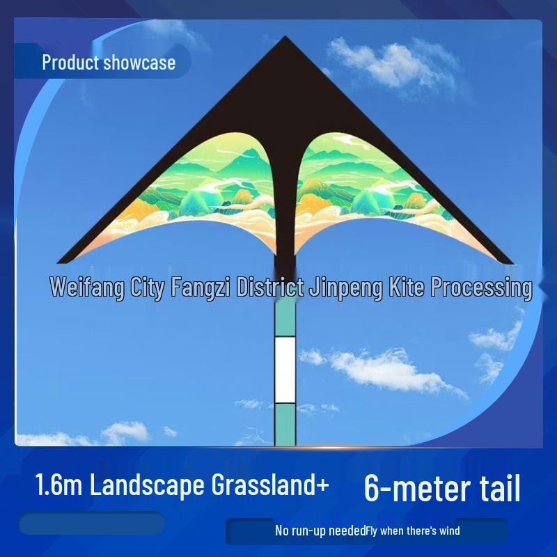 Great Plains Extra Large Rainbow Kite for Kids - Excellent Flying Cartoon Design