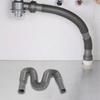 Drain Hose Hose Pipe PP + PVC 1Pcs Accessories Home Plastic Sink Strainer Water Drain 80cm Basin Extension Gray