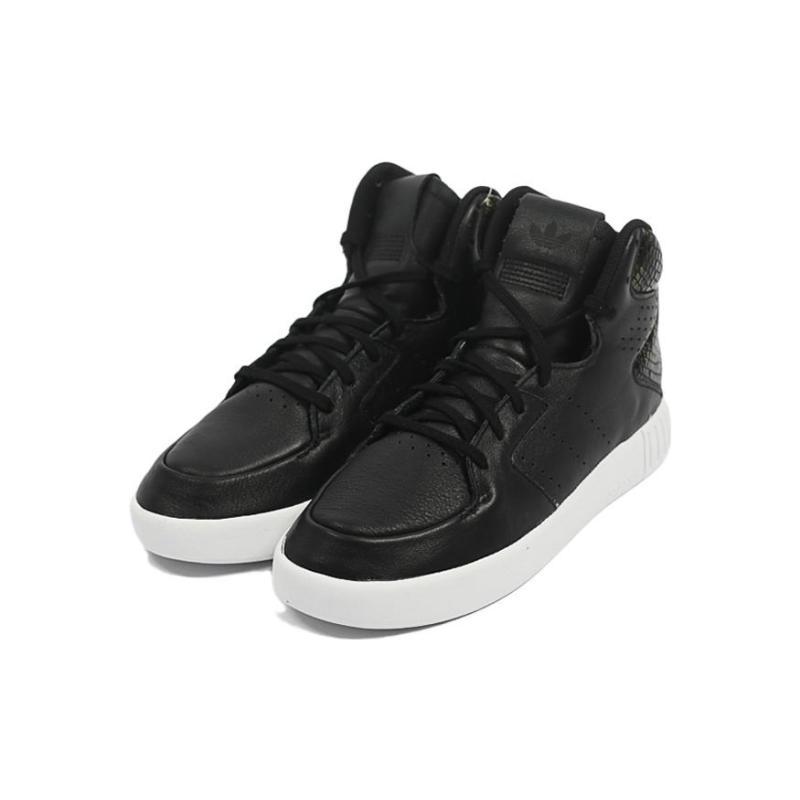 adidas Originals Tubular Invader 2.0 Нескользящие Износостойкие Полувысокие Кеды для Скейтборда Женские Черно-Белые Кроссовки S80552