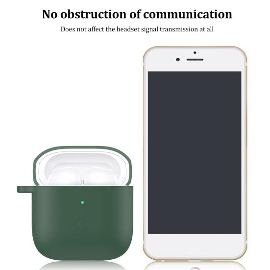 Earphone Case Simple Flexible with Carabiner Earphone Case Bluetooth-compatible Earbuds Silicone Cover Earphone Sleeve