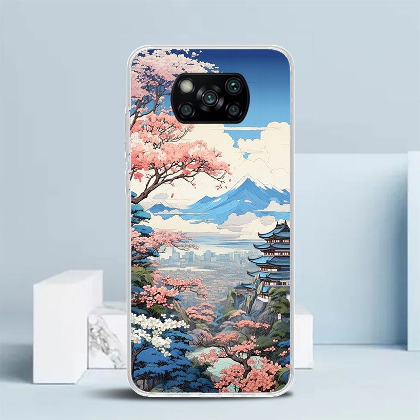 Эстетичный Аниме Пейзаж Чехол Для Телефона Для Xiaomi Poco F7 Ultra X5 X6 X7 Pro M7 Redmi 15C 15 13C 13 12C 12 10C 10 10A 9 9C 9A 9T Cov