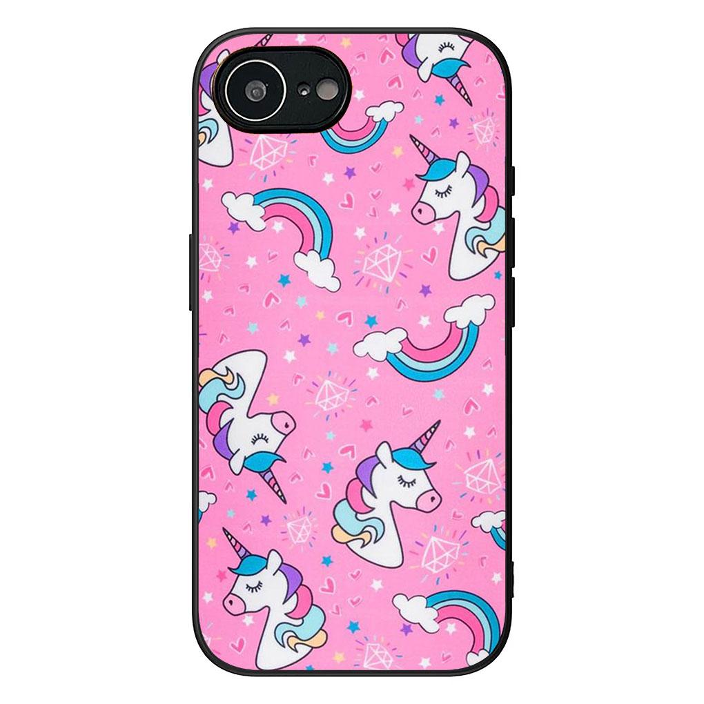 Phone Cover for Apple iPhone 13 12 Mini XS 11 Pro Max 7 8 Plus XR SE 2022 2020 SE3 Case Rainbow Unicorn Anime Cartoon Horse