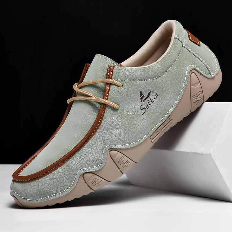 Новые модные кроссовки женские, повседневные, из кожи ручной работы, женские туфли, дизайнерские мокасины на платформе, дышащие туфли на плоской подошве для вождения, большие размеры