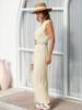 Womens Sleeveless Ribbed Knit Maxi Tank Dress Scoop Neck Summer Long Dress
