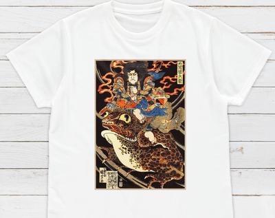 Ukiyo-e T-Shirt: Kuniyoshi Monster Toad, Japanese Woodblock Art
