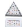 Mineral Rock Collection Kit Fun Attractive Rock Science Educational Kit with Clear Display Case for