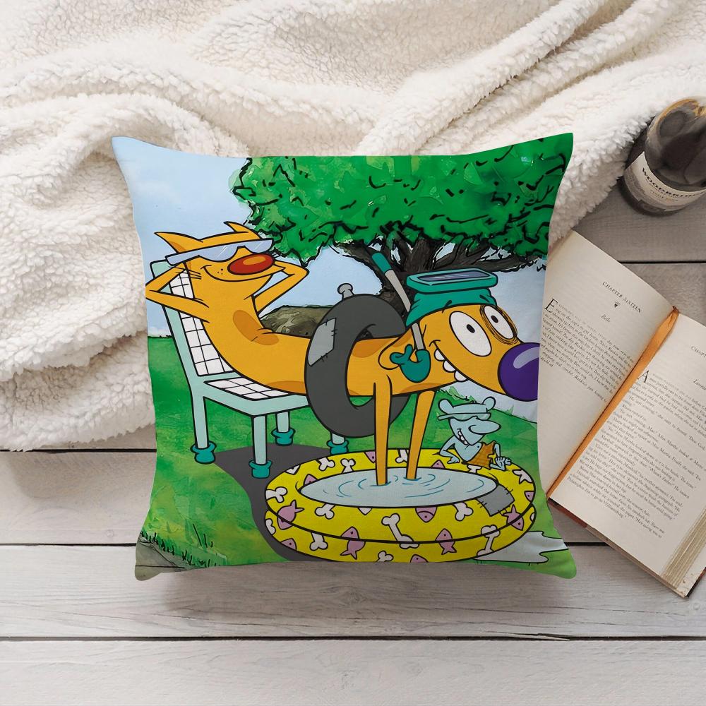 Cartoon CCatdogS Pillow Case Home Decoration Cushion Cover Suitable For Bedroom Car Office Sofa