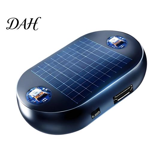 Electromagnetic Molecular Interference Snow Remover Portable Solar Car Windshield De-Icer with USB Output, Anti-Freeze Compact Interior Ornament