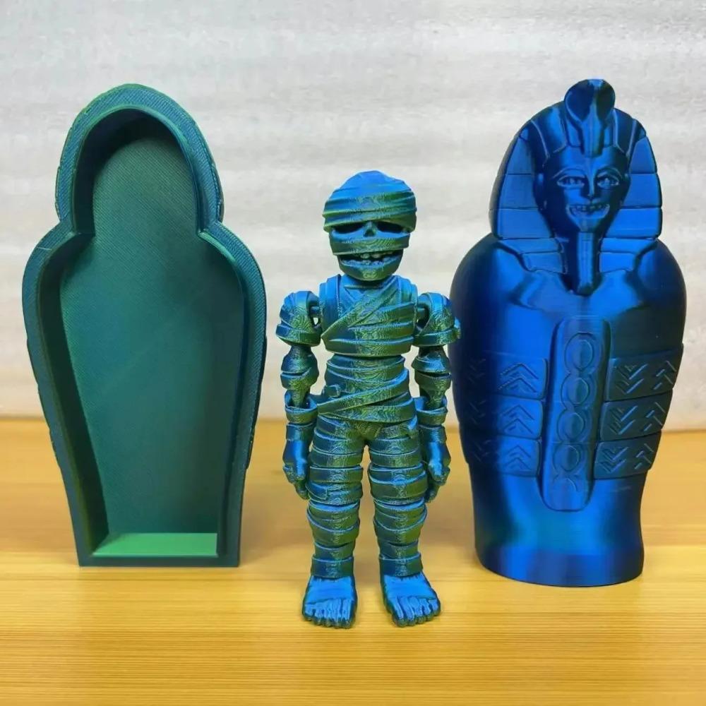 3D-печатная модель игрушки Мумия Декоративные подарки Египетский Фараон Декоративное украшение Реалистичная подвижная Мумия + Набор Сфинкс