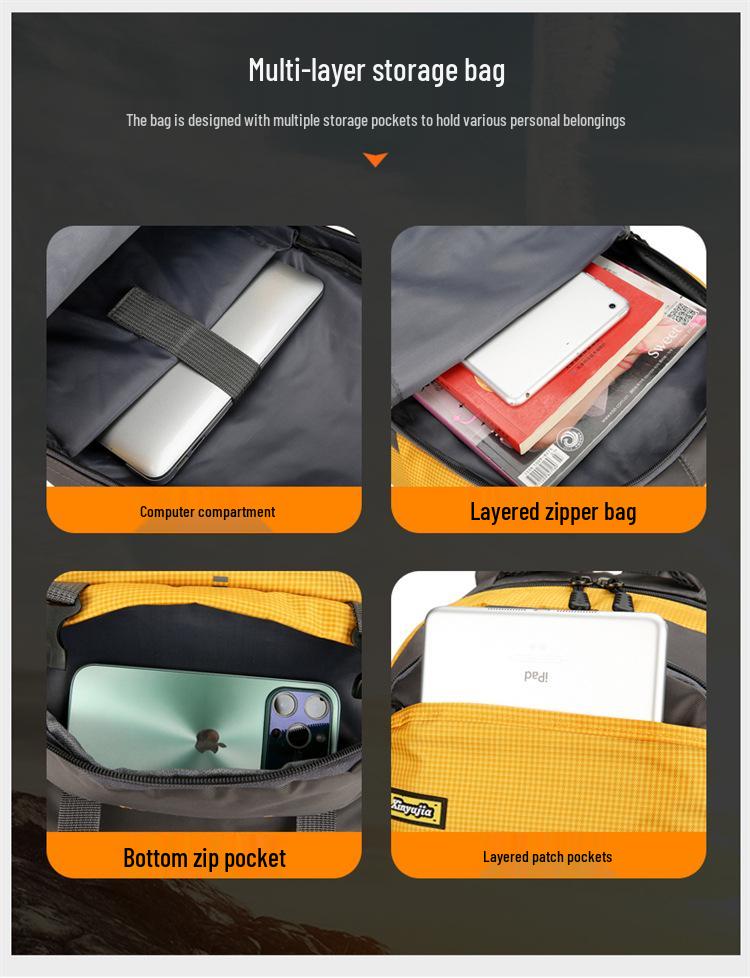 Lightweight Water-Resistant Oxford Backpack for Camping, Hiking, and Travel