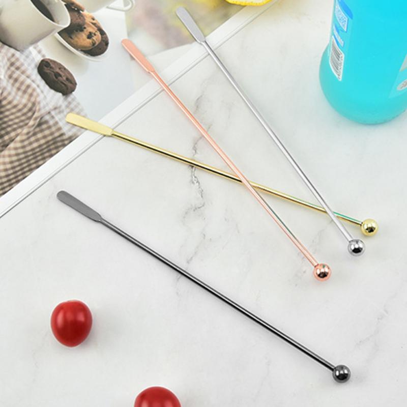 1PC Stainless Steel Cocktail Drink Mixer Bar Stirring Mixing Sticks Muddler Ladle Stirrer Swizzle Sticks Coffee Stirring Sticks