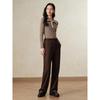 Anna Kou Women's Belted Straight-Leg Winter Trousers