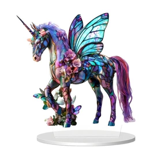 Horse Shaped Acrylic Sign 2D Flat Horse Tabletop Centerpiece for Corner Living Room Fireplace Shelf Office Home Decor