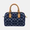 [Pre-Owned] Rowan 18 Brand Print Detachable Shoulder Strap Fabric Boston Bag - Excellent #1P1W10L