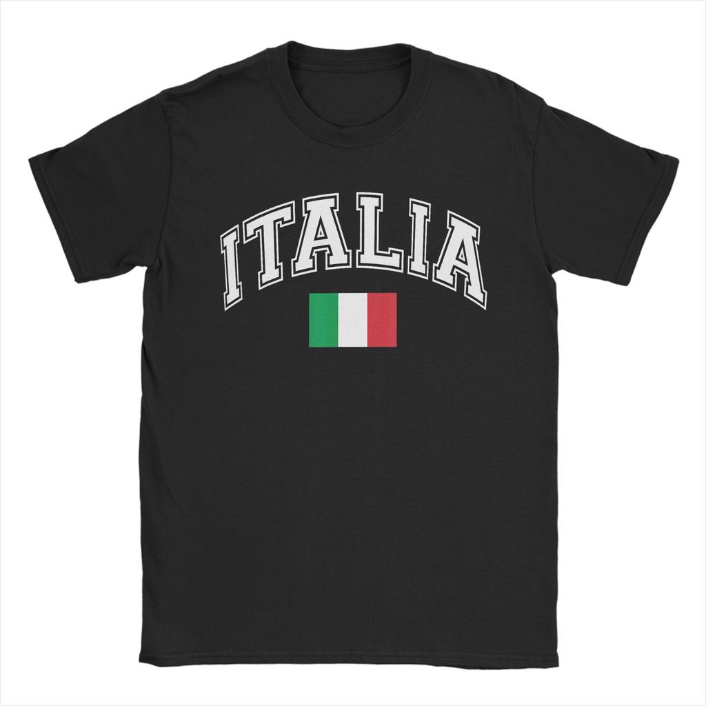 Унисекс s Италия Итальянский Флаг Italia Футболки 100% Хлопок Одежда Повседневная Короткий Рукав Круглый Воротник Футболка Взрослые Футболки