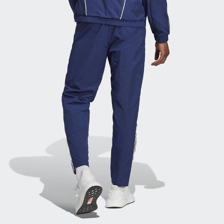 adidas Спортивные брюки прямого кроя с боковой полосой, мужские брюки синие, HS9874