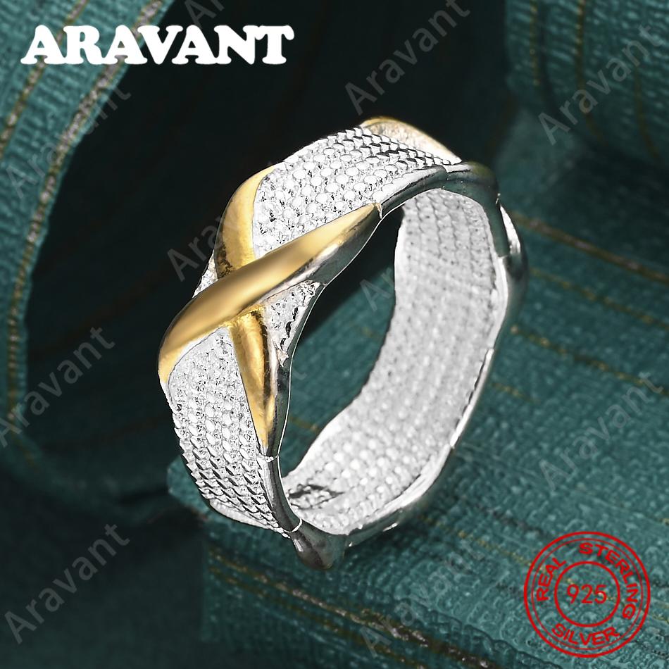 CopperTwo-Tone Letter Ring (5-10 Sizes) - Women'S Commuter Accessory, Christmas Gift Jewelry
