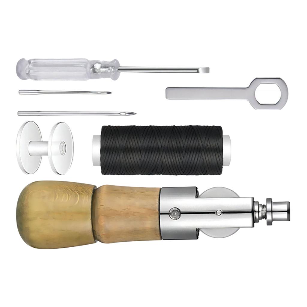 Набор шила для шитья по коже с отверткой Набор инструментов для шитья по коже Изогнутая и коническая игла Аксессуары для шитья по коже
