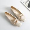 Весна Лето Мода Балетки Женская Обувь Бренд Женские Одиночные Туфли Черный Розовый Мягкие Большого Размера 41