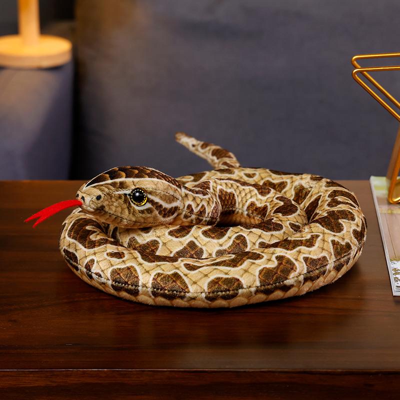 Realistic Cobra Plush Toy Stuffed Animal Doll Long Python Doll Mock Prop Plush Snake Toy Showdown Prop