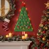 Fabric Christmas Advent Calendar with Pockets 24 Days Countdown Calendar Reusable Natural Hanging Storage Bag Gift for Friends