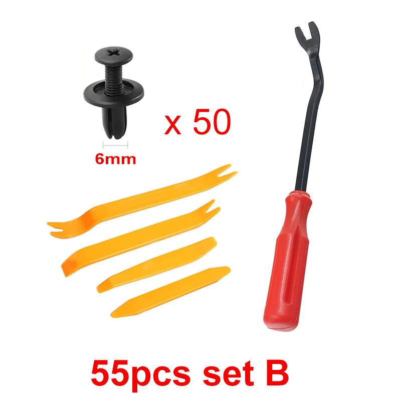 Комплект зажимов для автомобильного крепежа, комплект зажимов для заклепок на крыльях, 6 мм/8 мм, автомобильный кузов, бампер, панель отделки дверей, фиксатор, пластиковый штифт, ремонт заклепок