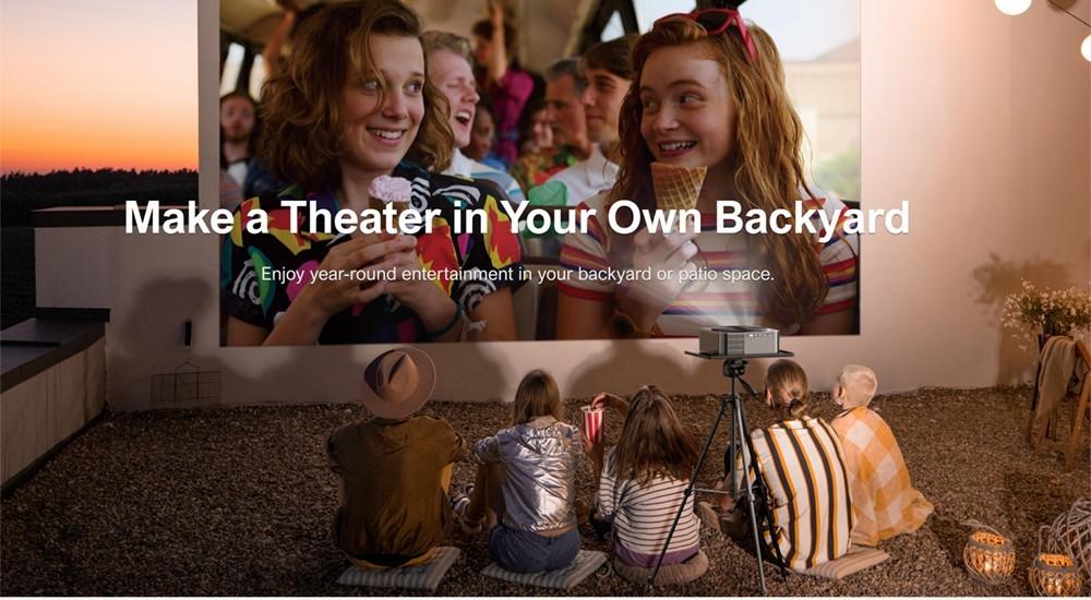 Ultimea Apollo P40 LCD Projector, Full HD Native 1080P 700 ANSI Lumens, 5G WiFi, Keystone Correction, Bluetooth 5.0 Grey