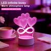1 шт. USB 3D Креативный Светодиодный Ночник в Форме Сердца Рождественское Украшение для Дома, Спальни, Украшение на День Рождения, Свадебные Подарки