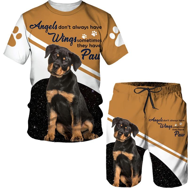 Летняя футболка с 3D принтом собак, мужской спортивный костюм, футболка, шорты, мужская одежда с рисунком хаски, футболки/костюмы с круглым вырезом