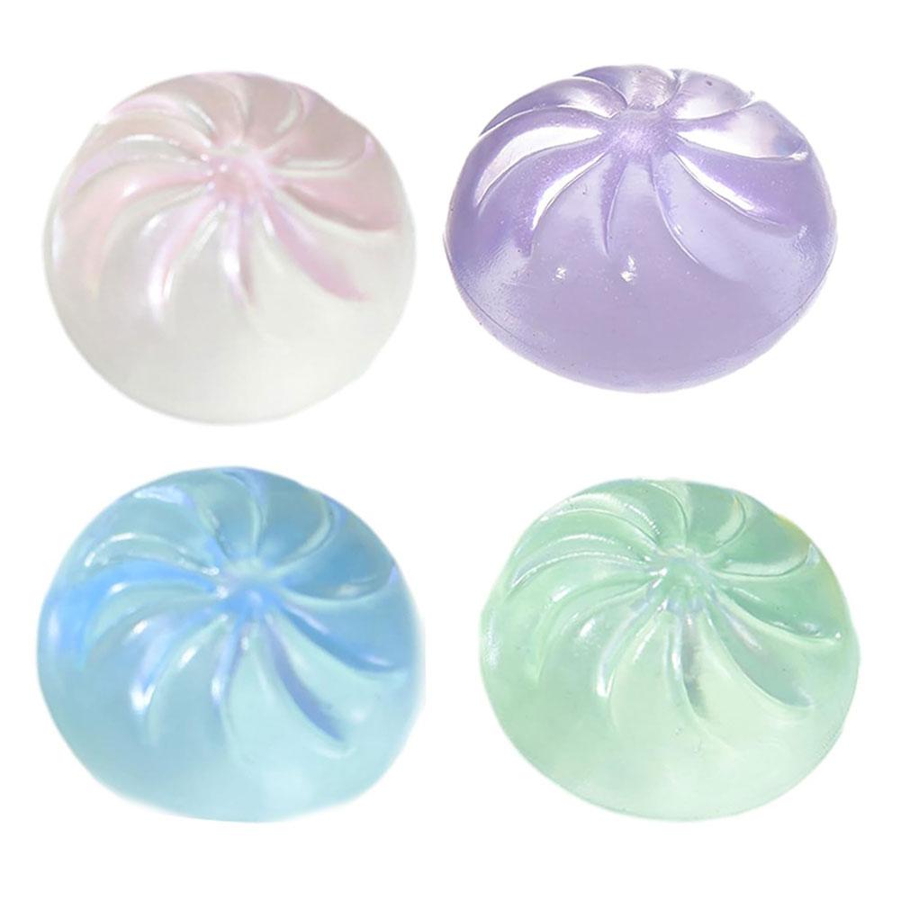 Dumpling Stress Balls Fidget Sensory Toy Simulated Glitter Crystal Baozi Maltose Slow-Rebound Stress Relief Decompression Toys