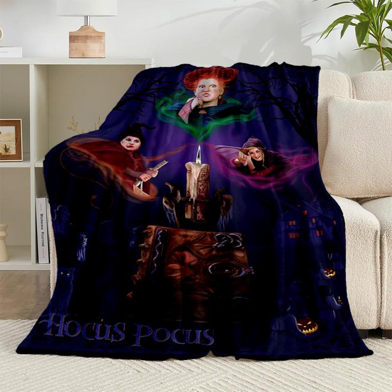 1PC Halloween witches Flannel Blanket Gift, Suitable for Both Men And Women, Soft Ideal for Beds And Sofa, Birthday Or Christmas Gift