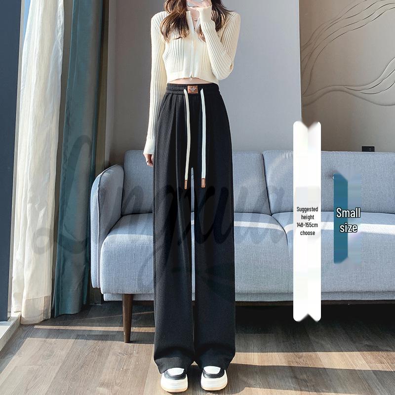 Autumn Women's High-Waisted Flowy Wide-Leg Knit Pants