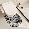 Light Luxury Bathroom Large Size Technology Leather Toilet Absorbent Floor Mat Non-slip Foot Mat Soft Diatom Mud Mat Can Be Cut