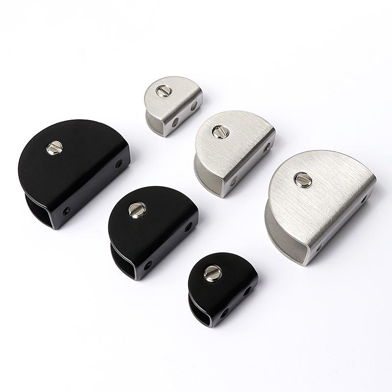 Полукруглый квадратный зажим для стекла из нержавеющей стали, кронштейн для полки