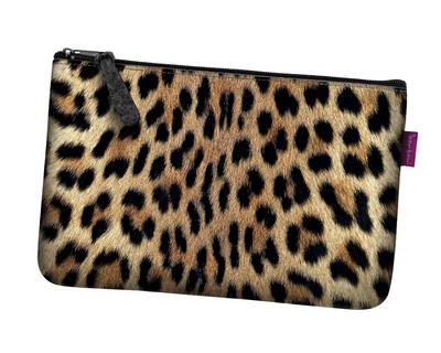 Pocket Cosmetic Bag Anthracite Leopard
