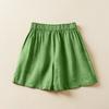 Women Casual Short Pants Summer Vintage Style Solid Color Loose Comfortable Female Cotton Linen Shorts