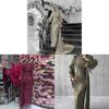 Polyester Pleated Dress With Long Sleeves For Elegant Women Spring